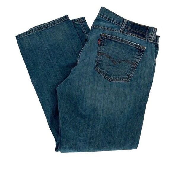 Levis Mens Mid‎ Rise Straight Leg Denim Jeans Medium Wash Size 40X32 - Picture 5 of 6